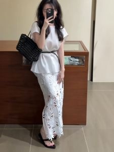 VKSOD | ชุดกระโปรงสั้นแขนสั้นสไตล์ลำลองสำหรับฤดูร้อนปี 2025 พร้อมเข็มขัด ชุดกระโปรงสั้นผ่าหน้าเอวสูงสำหรับผู้หญิง ชุดสองชิ้น