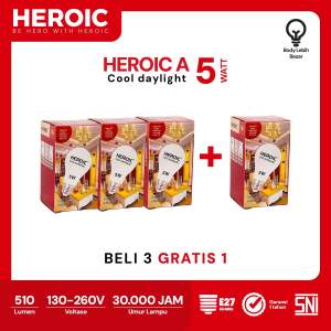 PAKET LAMPU LED HEROIC A SUPER HEMAT BELI 3PCS GRATIS 1PCS