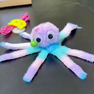 AP AIMAYAPET Hanging Door Pet Self-happy Teaser Toy Plush Octopus Shape Cat Toys with Bell Mainan Kucing 貓咪 玩具