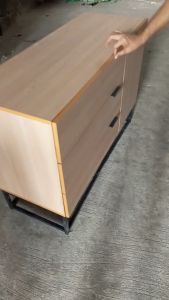 8C Mars Cabinet: Oak-Black Minimalist Design