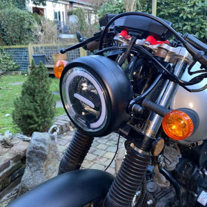 Universal 6.5 Inch Motorcycle LED Headlight Round Headlamp Head Light for Harley Sportster Cafe Racer Honda Yamaha Suzuki Custom