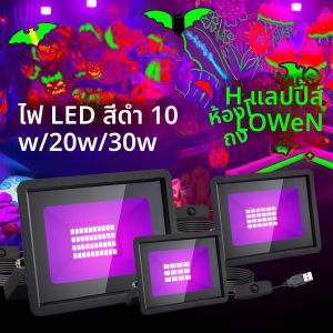 ไฟ LED UV สีดำ 10W/20W/30W ไฟสปอตไลท์ 385 นาโนเมตร ไฟสปอตไลท์ UV พร้อมสวิตช์สำหรับงานปาร์ตี้วันหยุด ดีเจ ไฟเวที ฮาโลวีน