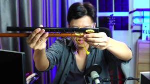 มีคลิปเสียง [ลิ้นขลุ่ยเป็นไม้สัก] ขลุ่ยโหมโรง ขลุ่ย คีย์สากล คีย์ C คีย์ Bb ขลุ่ยเพียงออ ขลุ่ยไทย คีย์ไทย PVC ลายไม้