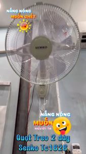 Quạt treo tường Senko TC1626 công suất 47W 3 tốc độ gió thiết kế thanh lịch - Hàng chính hãng