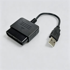 1Piece For PS2 Controller Gamepad To Pc Gaming Dual Connection Point Interface Adapter Cable Triangular Usb Controller