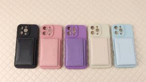 Faux Leather Phone Case for IPhone 17 16 15 14 13 12 11 E Pro Max Plus Mini Bracket Multi-card Slot Shockproof Protective Cover