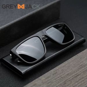 Grey Jack Kacamata Sunglasses Polarized Model Kotak TR+Metal Fashion Pria Wanita Anti Silau UV400 Modis 3128