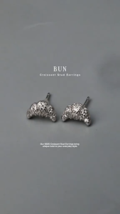 HB Jewelry BUN S925 Silver Croissant Shape Stud Earrings Womens Fashion Accessories Non Tarnish Hypoallergenic Non Fading Elegant Minimalist Everyday Wear Fashion Jewelry Sterling Silver Stud Earrings Stylish Accessory