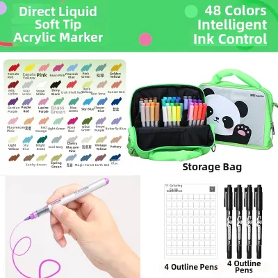 TrueColor | Non-leakage Stacking Soft-tip Alcohol Marker 48 Colors Water-washable