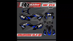 Striping Motor KLX BF 150 Terbaru - Sticker Variasi Kekinian KBF 24 RACING