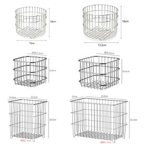 Drain Basket 304 Stainless Steel Kitchen Bathroom Cosmetic Storage Basket Fruit Onion Garlic Ginger Miscellaneous Goods Rack