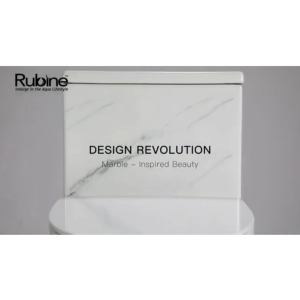 Rubine Punta Nera PN-105 Toilet Bowl Stone Marble Design Rimless and One Piece Toilet Bowl