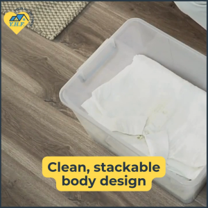 YHF Jumbolita 40L Durable Storage Container with Locking Lid | Versatile Organization for Home Office & Baby Essentials