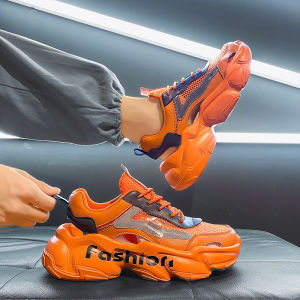 Beach Shoes Mens Summer Mesh Breathable Sports Anti-Slip Cut Out Sandals Thick Sole Increased Wading River Trekking Hole Shoes