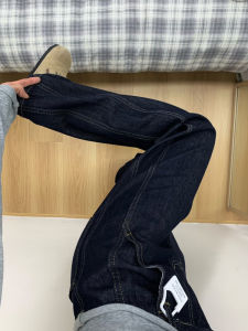 กางเกงยีนส์ทรงตรงเอวสูงสำหรับผู้หญิงไซส์ใหญ่ กางเกงขายาวทรงเข้ารูป ทรงสลิมฟิต ทรงขากระบอก ทรงเข้ารูป กางเกงยีนส์ฤดูใบไม้ผลิและฤดูใบไม้ร่วง