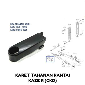 Karet Tahanan Rantai Kaze - Bantalan Penahan Peredam Setelan Rante Swing Arm Kawasaki Kaze R CKD