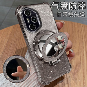 Silicone Protective Case for Huawei Honor 300 Series Womens Model Full Cover with Stand Anti-Fall Shockproof Transparent Design