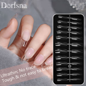 Dorisna False Nail Tips Gel Nails Extension Full Cover Sculpted Clear Acrylic Press on Nails Quick Building Mold Manicure Tool