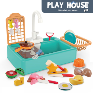 EmmAmy® Toddler Kitchen Sink Wash Basin Play Set Toys Children Play House Toys Kids Educational Toys