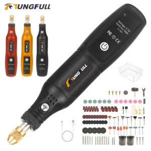 USB Rechargeable Cordless Engraving Pen Dremel Tools Wireless Electric Drill Rotary Tool Wireless Hand Drill For Jewelry Glass