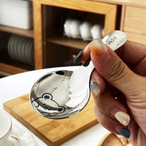 Portable Mini Stainless Steel 304 Short Handle round Spoon Children Tea Spoon Milk Powder Spoon Dessert Soup Spoon Dining Utensils