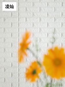 3D Wallpaper วอลเปเปอร์สามมิติ สติ๊กเกอร์ติดผนัง วอเปเปอห้องนอน 3มิติ ขนาด35x38.5cm มีกาวติดผนังในตัว ลายอิฐ (1 แผ่น)