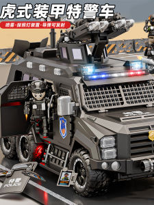 Large Size Kids Police Car Toy Model Realistic Sound And Light Off-Road Vehicle Role Play Boys Gift Inertial Toy Car