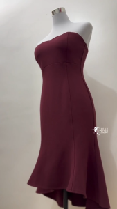 Red Cocktail Tube Dress for Women (PADDED) - Red Dress for Party Debut Wedding Guest