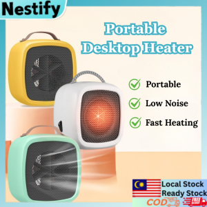 Portable Mini Heater Safe Quiet Office 500W Mini Desktop Heater Fan Button Winter Warm Space No Noise Durable 暖风机