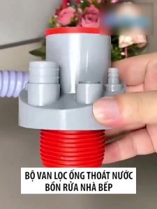 Bộ Đầu Nối Ống Thoát Nước 5 in 1 Ngăn Mùi Chống Côn Trùng Chặn Nước Trào Ngược Phù Hợp Bồn Rửa Bát COS