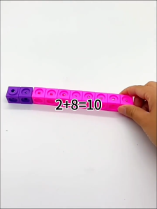CreativeCrazi STEM Magical Linking Cubes Set (130pcs) – Educational Math Manipulative Toy for Kids | Counting Sorting Building | 3+ Preschool Learning