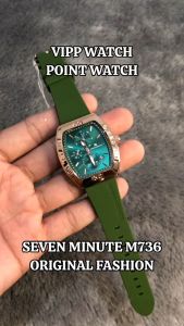 SEVEN MINUTE M736 - Jam Tangan Wanita Fashion Starp Rubber Tanggal Aktif Water Resistant Analog Kasual Watches