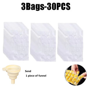 Disposable Freezer Ice Bags Compartmentalized Ice Cube Making Tear Off Freezer Bags Compact Storage Leak-Proof Seal Suitable