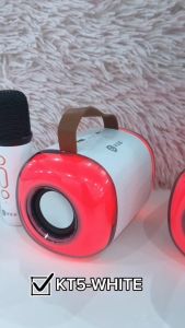 V2S KT5 RGB LED LIghts Wireless Mini Karaoke Portable Speaker and Microphone Changing Voice Sound