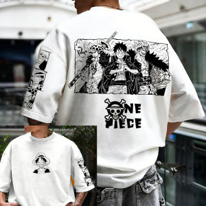 Bandai | 2026 Mens Oversize Breathable T - Shirt Casual Shopping One Piece Sketches 3D Graphic Tee for Anime Fans