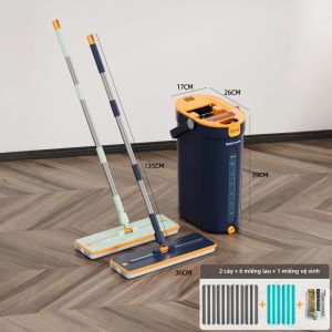 Homettler | Chổi Lau Nhà Tự Động Dễ Dàng Mop Phẳng