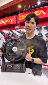 พัดลมไร้สาย พ่นละอองน้ำได้ 4 IN 1 ขนาด 9นิ้ว ยี่ห้อ OSUKA รุ่น OCF763