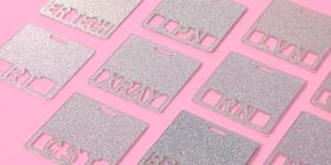 Plifal RN BSN Badge Buddy Card Holder - Bachelor of Science in Nursing Glitter Sliver Nurse Accessories Horizontal ID Name Identification Tags for Student Work