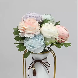 Simulated bouquet of Western roses silk flowers for wedding flower arrangements European flower wall decoration