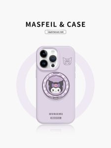 MASFEIL | Cute Rebel Rabbit For Apple 18Promax Phone Case 16 With Stand iPhone17Pro Cover Eo1 Fulcrum Liquid Silicone 13pm Premium 15