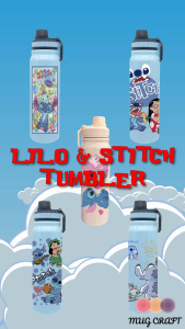 Lilo & Stitch 800ml Tumbler with Tea Strainer Stainless Steel Double-Wall Vacuum Insulated