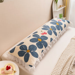 SUNLIGHT HOME 1PCS Double Pillow Case With LaceBolster CaseOne-piece Double PillowcaseLengthen Couple Pillow Case