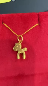 Poh Heng Jewellery 22K Horse Pendant in Yellow Gold[Price By Weight]