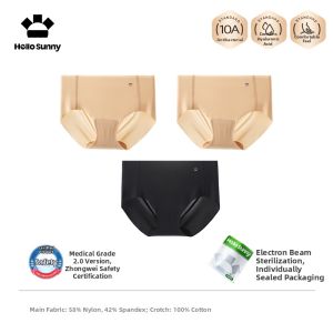 Hello Sunny | Invisible Non-slip Antibacterial Cotton Crotch Womens Briefs
