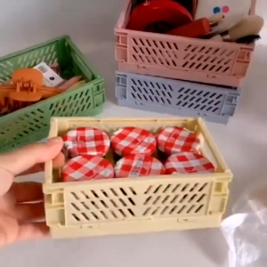 🔥SG LOCAL STOCK🔥Desktop Organizer Foldable Storage Box Cosmetics Container Basket