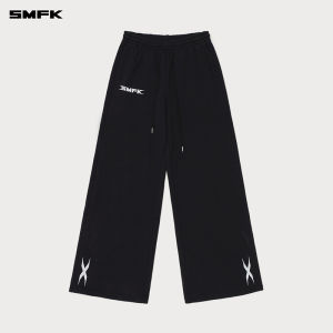 SMFK | Fashionable Loose-fitting Drawstring Adjustable Mid-low Waist Cotton Sport Pants