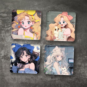 Cute Anime Girl Cartoon Stickers 3D Crystal Decal for Electric Motorcycle Decoration Car Body Art Vinyl Waterproof Label