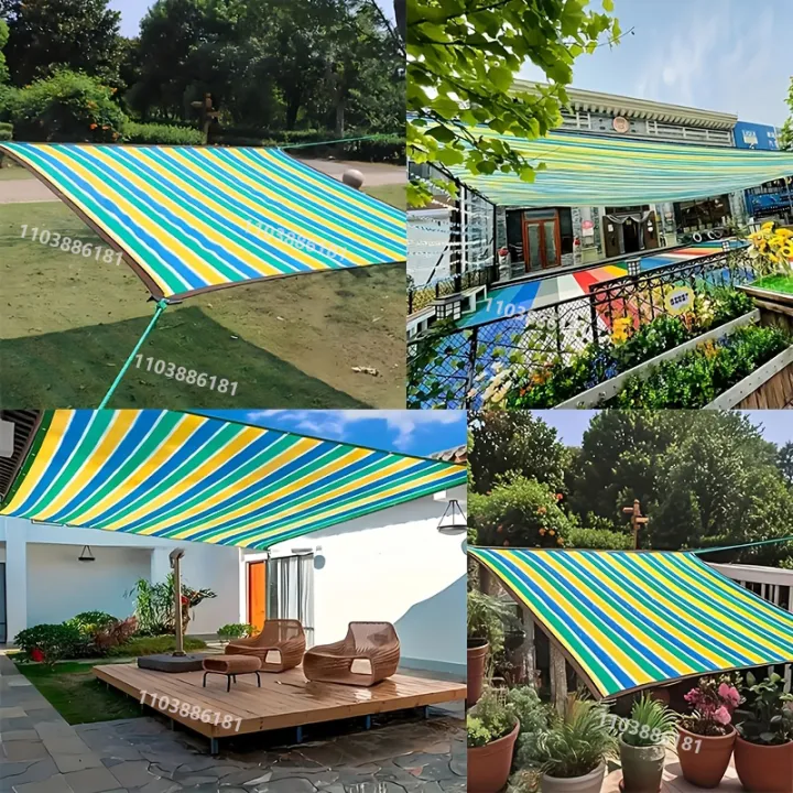 Multi colored outdoor garden, courtyard, swimming pool, balcony ...