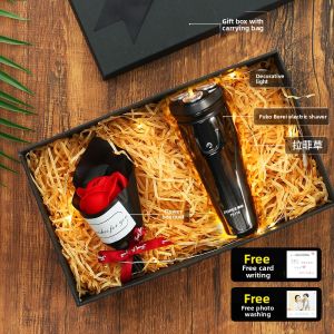 Mens Birthday Gift Creative Ceremony Razor New Year Countdown Festival for Husband Boyfriend Dad Personalized Black Metal