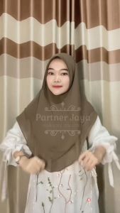 Hijab/Jilbab Instan 2 Layer Pet Anthem Ceruti Babydoll - Kerudung Khimar Syari Ceruti 2 Layer